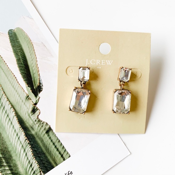 ❗️LAST ONE❗️J. Crew Crystal Square Drop Earrings